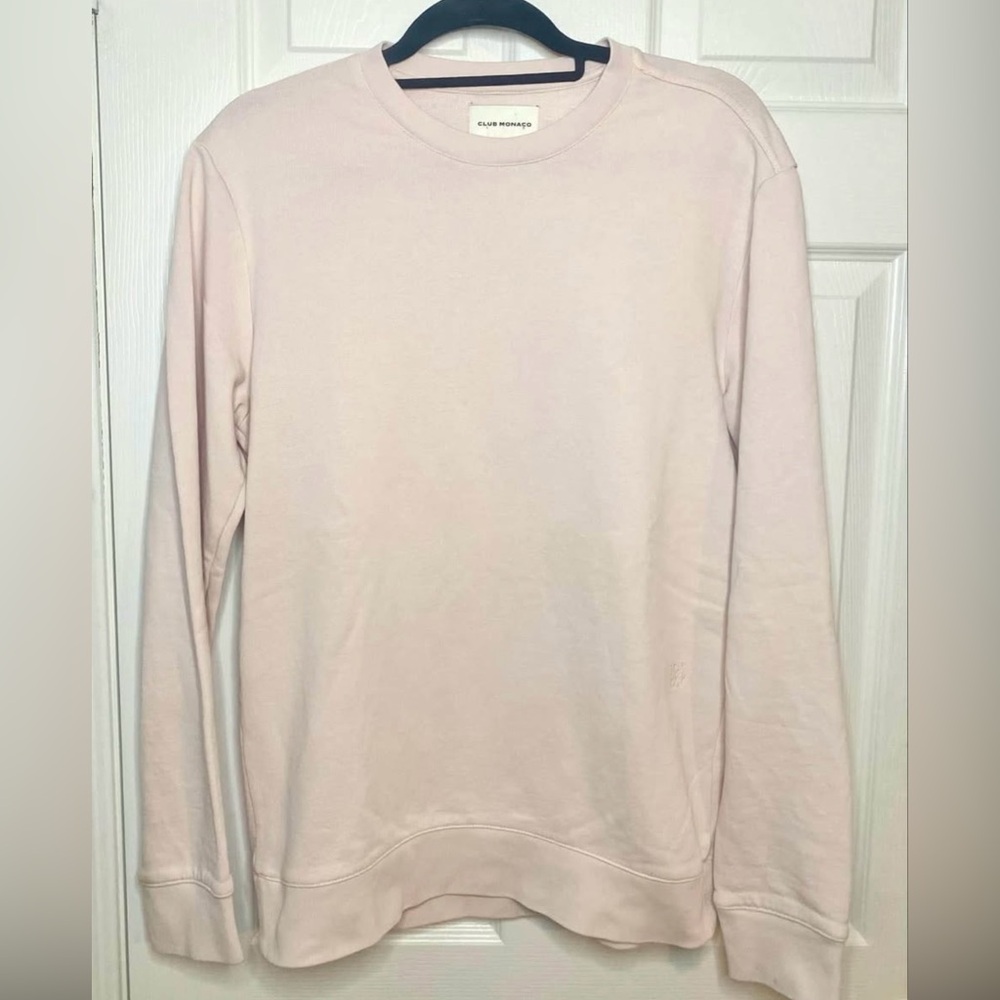 Vintage Long Sleeve Club Monaco Pink Crew Sweatshirt- Size XS